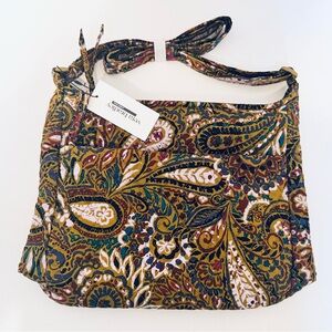 Vera Bradley Essential XL Crossbody Handbag Purse Buta Spray Patten Cotton New